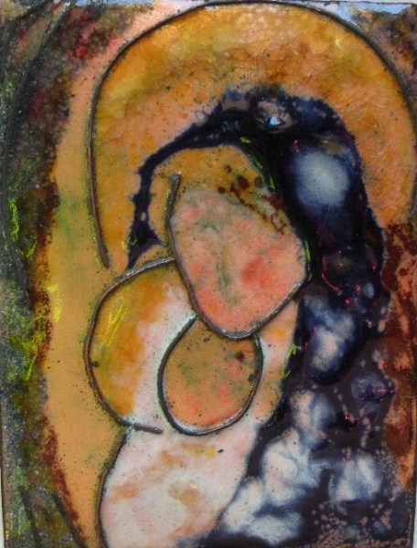 Smalto su rame Madonnina