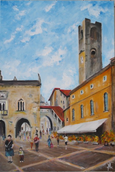 Turisti in Piazza Vecchia